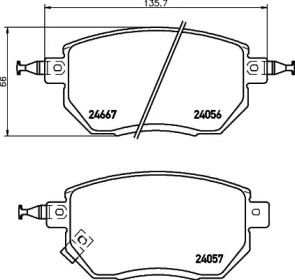 Комплект тормозных колодок PAGID T1425