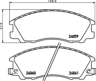 Комплект тормозных колодок PAGID T1396