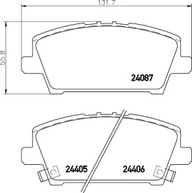 Комплект тормозных колодок PAGID T1586