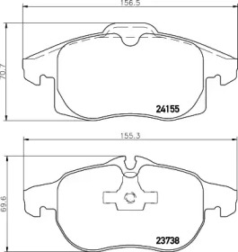 Комплект тормозных колодок PAGID T1631