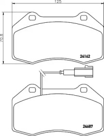 Комплект тормозных колодок PAGID T1786