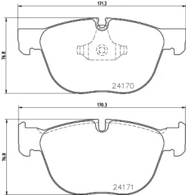 Комплект тормозных колодок PAGID T1619