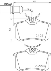 Комплект тормозных колодок PAGID T1678