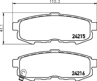 Комплект тормозных колодок PAGID T1517