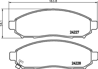 Комплект тормозных колодок PAGID T1522