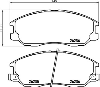 Комплект тормозных колодок PAGID T1524