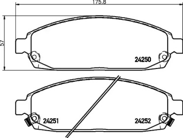 Комплект тормозных колодок PAGID T1527