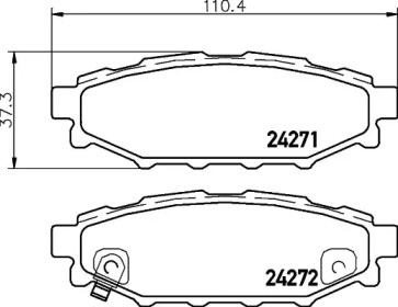 Комплект тормозных колодок PAGID T1543