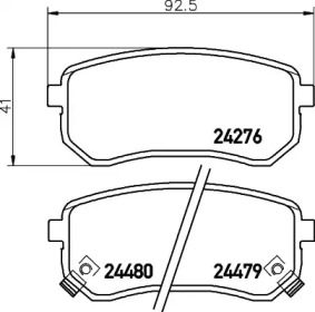 Комплект тормозных колодок PAGID T1553