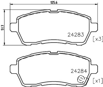 Комплект тормозных колодок PAGID T2646