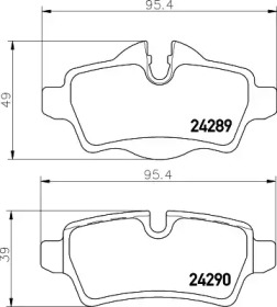 Комплект тормозных колодок PAGID T1738