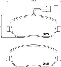 Комплект тормозных колодок PAGID T1570