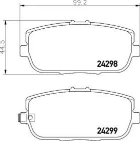 Комплект тормозных колодок PAGID T1572