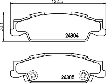 Комплект тормозных колодок PAGID T2405