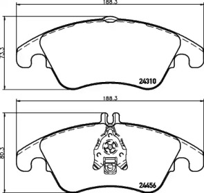 Комплект тормозных колодок PAGID T1624