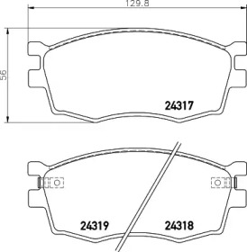 Комплект тормозных колодок PAGID T1591