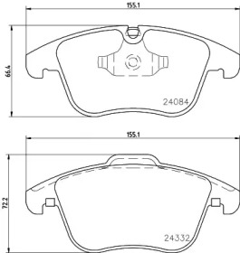 Комплект тормозных колодок PAGID T1746