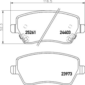 Комплект тормозных колодок PAGID T2087