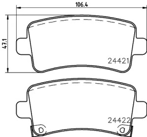 Комплект тормозных колодок PAGID T1663