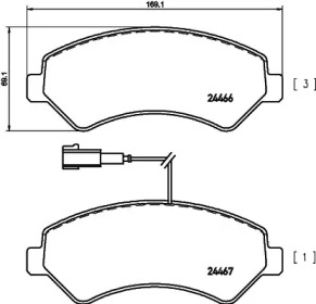 Комплект тормозных колодок PAGID T1656