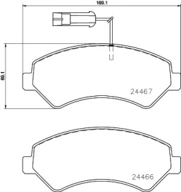 Комплект тормозных колодок PAGID T2472