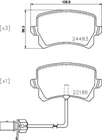 Комплект тормозных колодок PAGID T2454