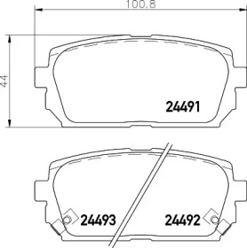 Комплект тормозных колодок PAGID T1661