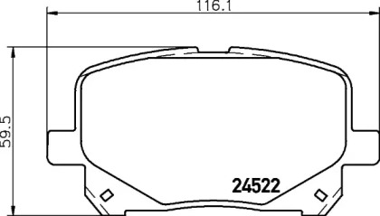 Комплект тормозных колодок PAGID T1682