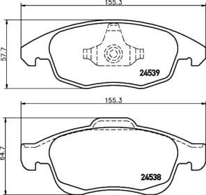 Комплект тормозных колодок PAGID T1701