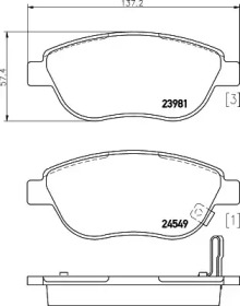 Комплект тормозных колодок PAGID T1704