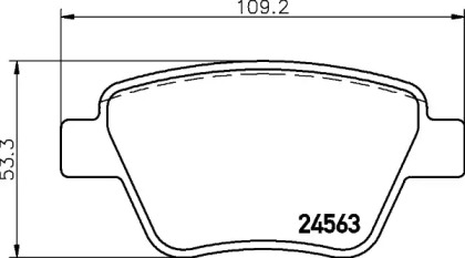 Комплект тормозных колодок PAGID T1782