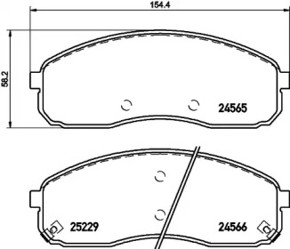 Комплект тормозных колодок PAGID T2081