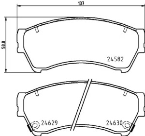 Комплект тормозных колодок PAGID T2644