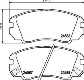 Комплект тормозных колодок PAGID T1722