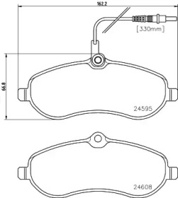 Комплект тормозных колодок PAGID T1708