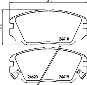 Комплект тормозных колодок PAGID T1723