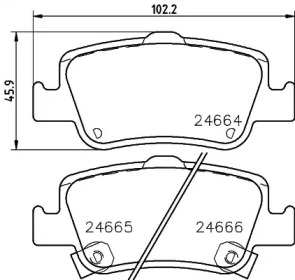 Комплект тормозных колодок PAGID T1727