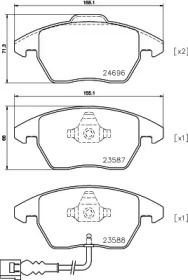 Комплект тормозных колодок PAGID T2498