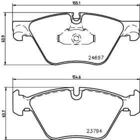 Комплект тормозных колодок PAGID T1818