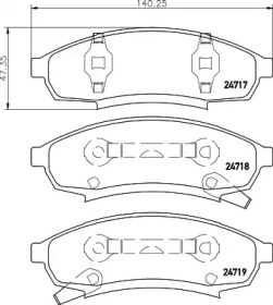 Комплект тормозных колодок PAGID T1812