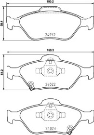 Комплект тормозных колодок PAGID T2548