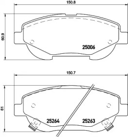 Комплект тормозных колодок PAGID T2039