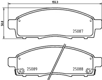 Комплект тормозных колодок PAGID T2456