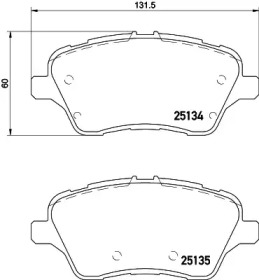 Комплект тормозных колодок PAGID T2223