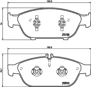 Комплект тормозных колодок PAGID T3155