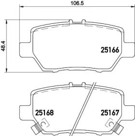 Комплект тормозных колодок PAGID T2068