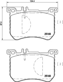 Комплект тормозных колодок PAGID T2188