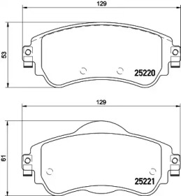 Комплект тормозных колодок PAGID T2075