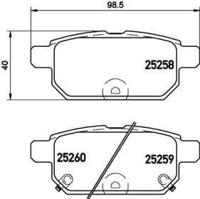 Комплект тормозных колодок PAGID T2067