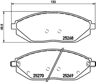 Комплект тормозных колодок PAGID T2051